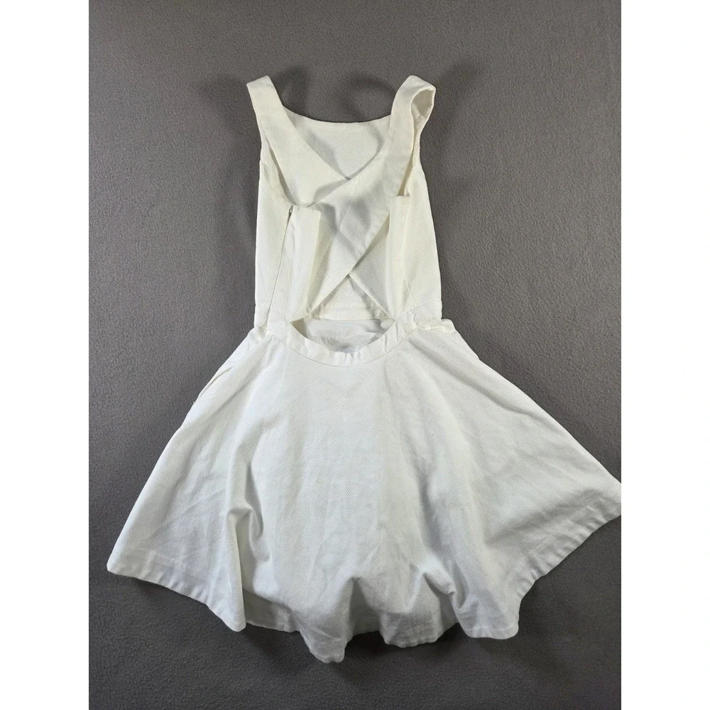 Polo Ralph Lauren Dress Girls 16 XL White Flare Racer Back Sleeveless Midi